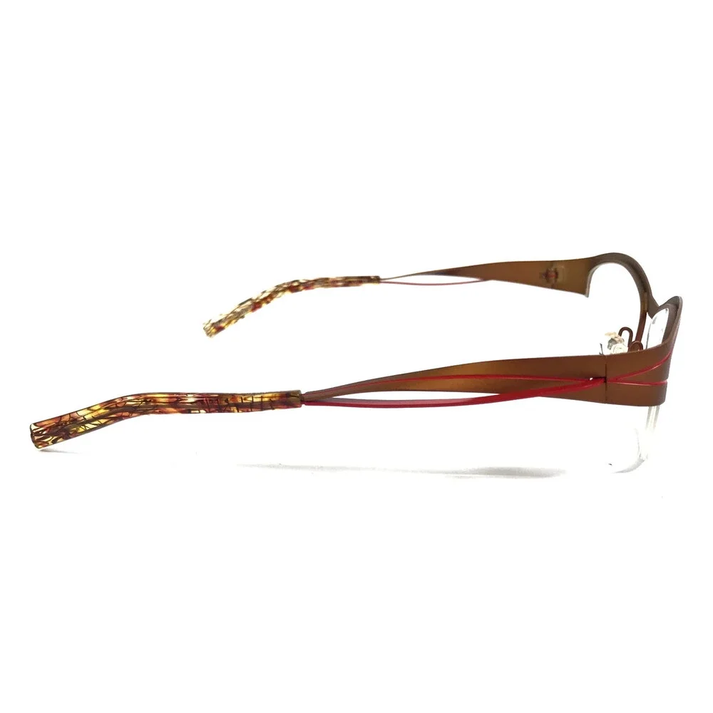 BOZ Eyeglasses Frames STAR 9230 Brown Red Cat Eye Half Rim 52.5-17-131